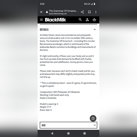 THE GRAMMAR OF ORNAMENT YOKE MIDI SKIRT - LIMITED - Picture 3 of 9